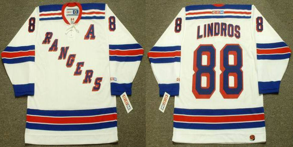 2019 Men New York Rangers 88 Lindros white CCM NHL jerseys